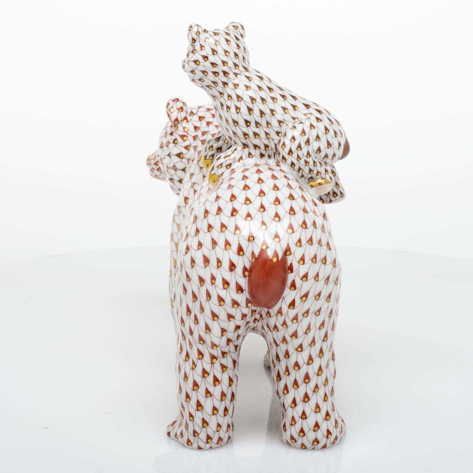 Herend Grizzly Bear and Baby Figurine — additional view