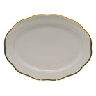 Hand-painted Herend Gwendolyn Oval Platter in fine porcelain, 15in L, on a white background