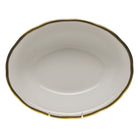 Hand-painted Herend Gwendolyn Oval Vegetable Dish Serving Bowl in fine porcelain, 10in L X 8in W, on a white background