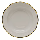 Hand-painted Herend Gwendolyn Rim Soup Soup Plates & Rimmed Soup Bowl in fine porcelain, 9.75in D, on a white background