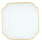 Hand-painted Herend Gwendolyn Square Fruit Dish in fine porcelain, 11in SQ, on a white background