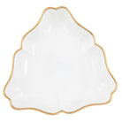 Hand-painted Herend Gwendolyn Triangle Dish in fine porcelain, 9.5in L, on a white background