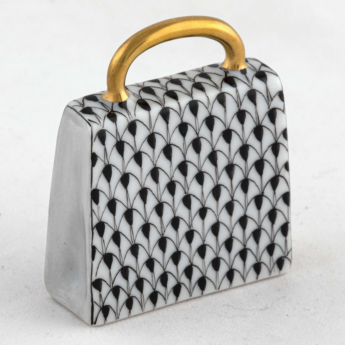Herend Handbag Figurine – Black, alternate view