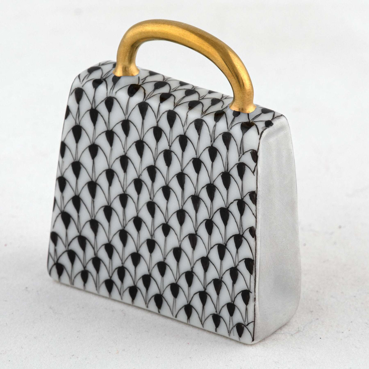 Herend Handbag Figurine – Black, alternate view