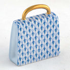 Herend Handbag Figurine – Blue, alternate view