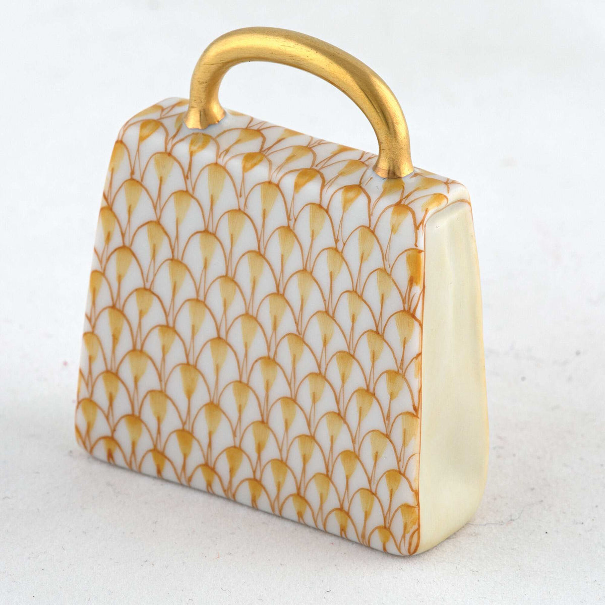 Herend Handbag Figurine – Butterscotch, alternate view