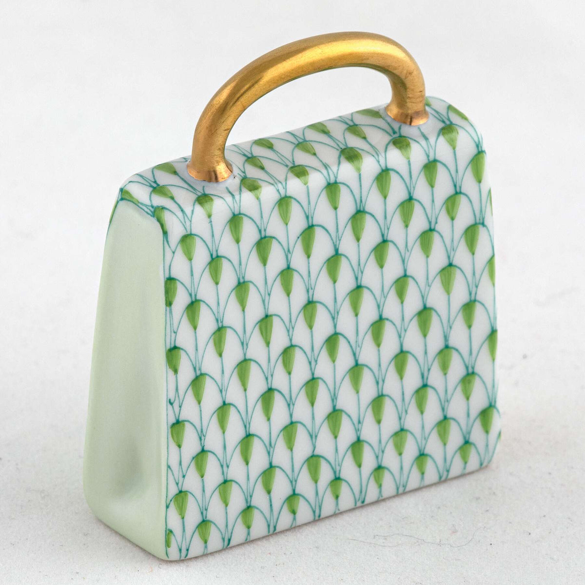 Herend Handbag Figurine – Key Lime, alternate view