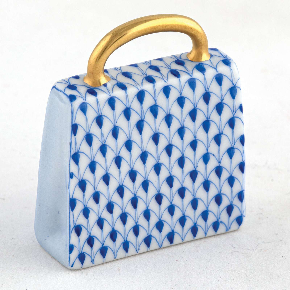 Herend Handbag Figurine – Sapphire, alternate view