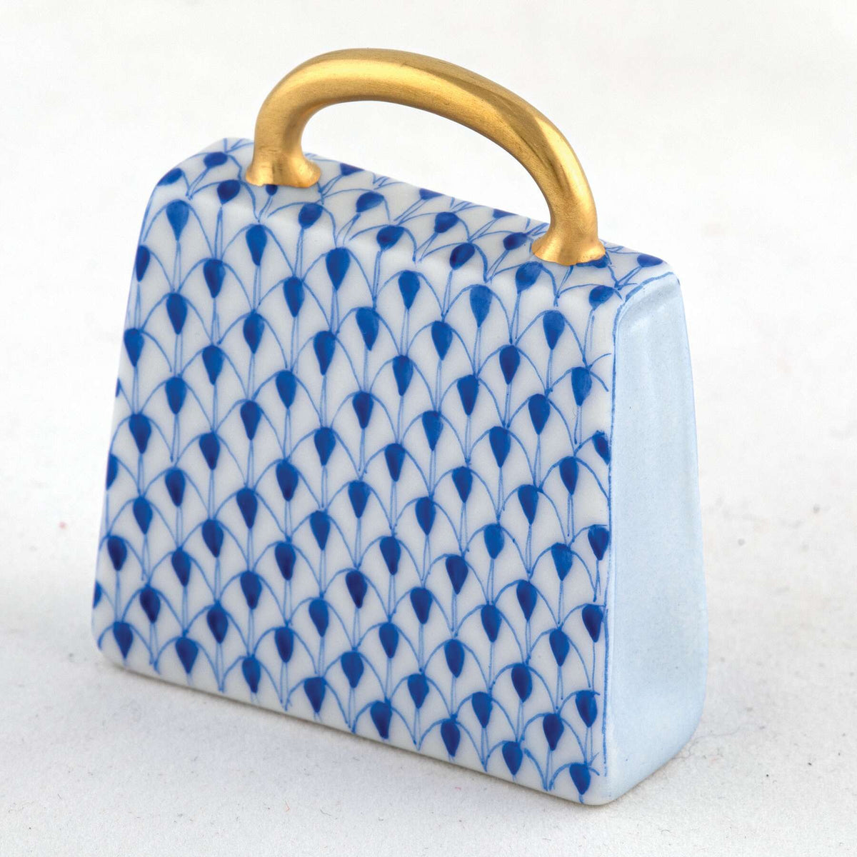 Herend Handbag Figurine – Sapphire, alternate view