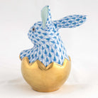 Herend Hatching Bunny Figurine – Blue, alternate view