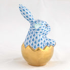 Herend Hatching Bunny Figurine – Blue, alternate view