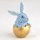 Herend Hatching Bunny Figurine – Blue, alternate view