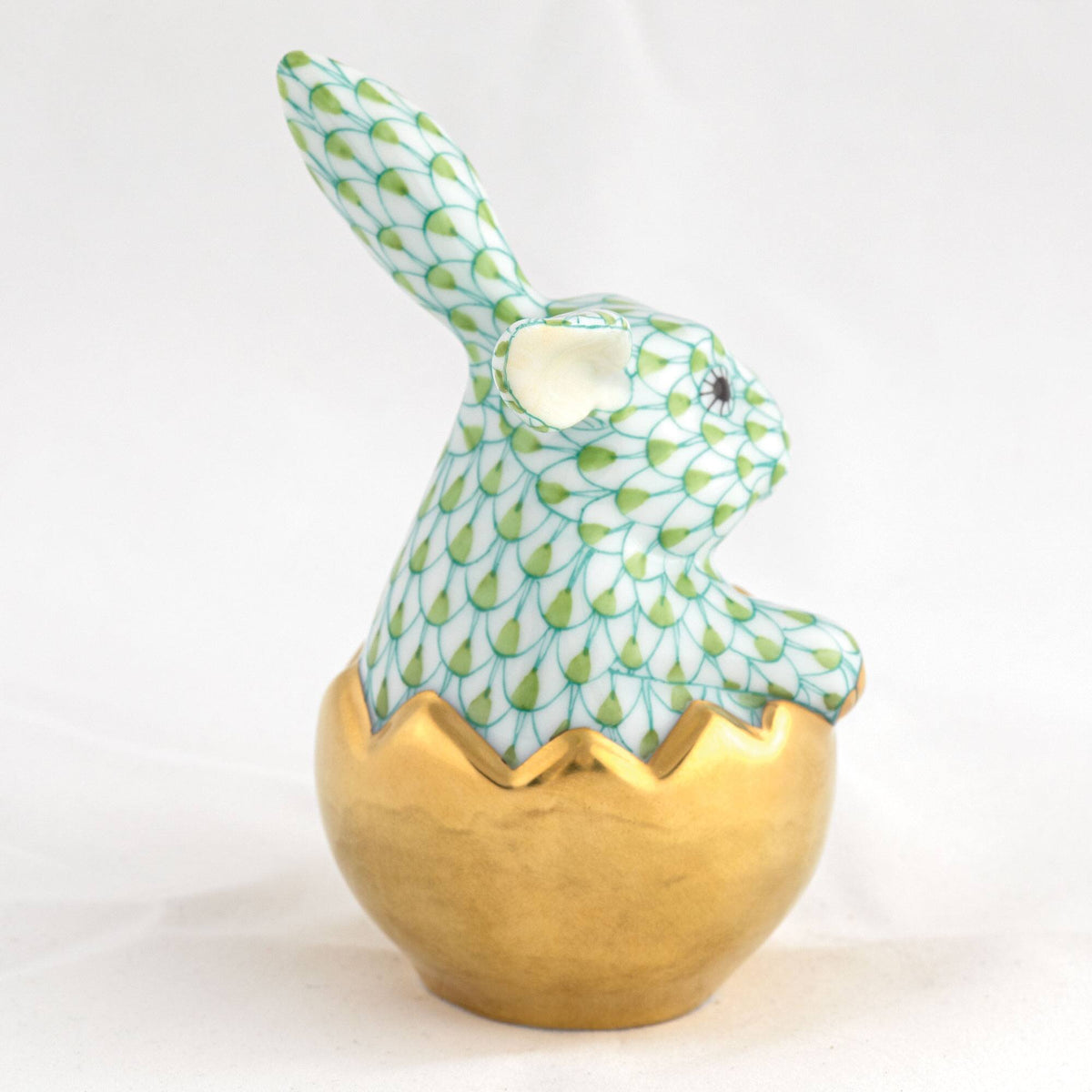 Herend Hatching Bunny Figurine – Key Lime, alternate view
