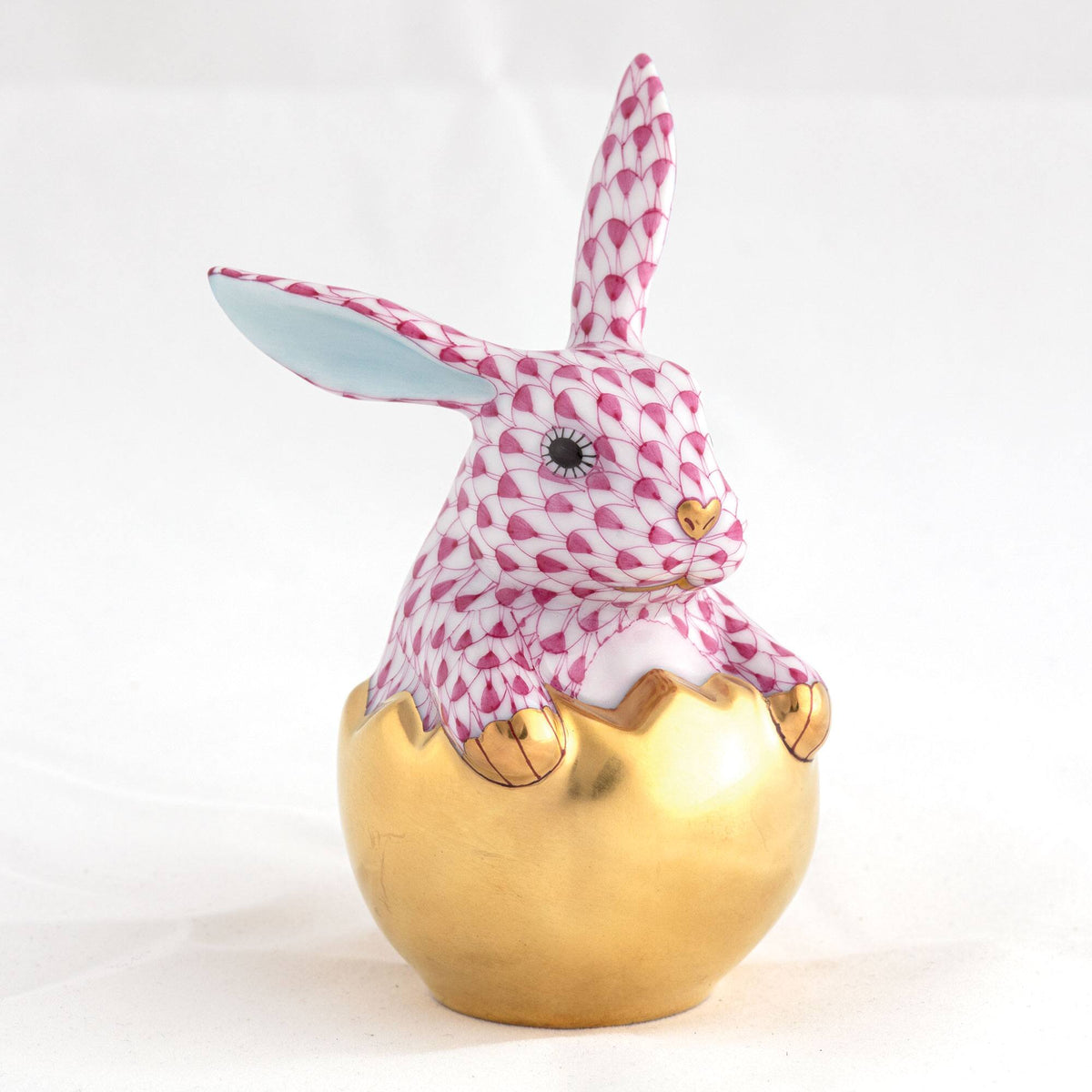 Herend Hatching Bunny Figurine – Raspberry, alternate view