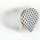 Herend Heart Box – Black, alternate view