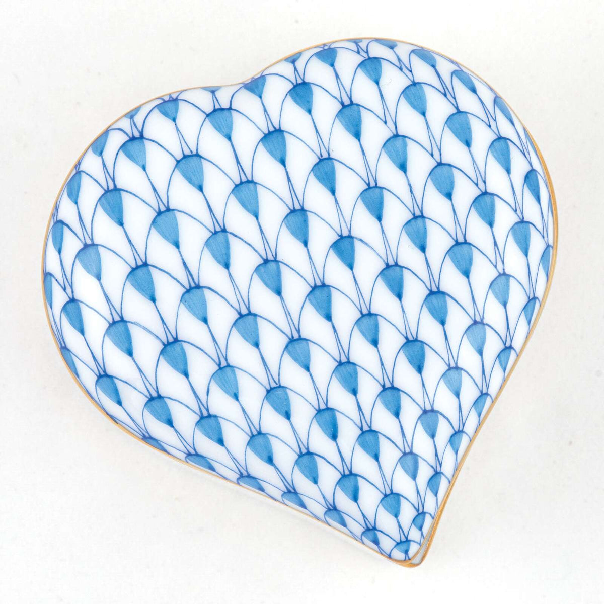 Herend Heart Box – Blue, alternate view