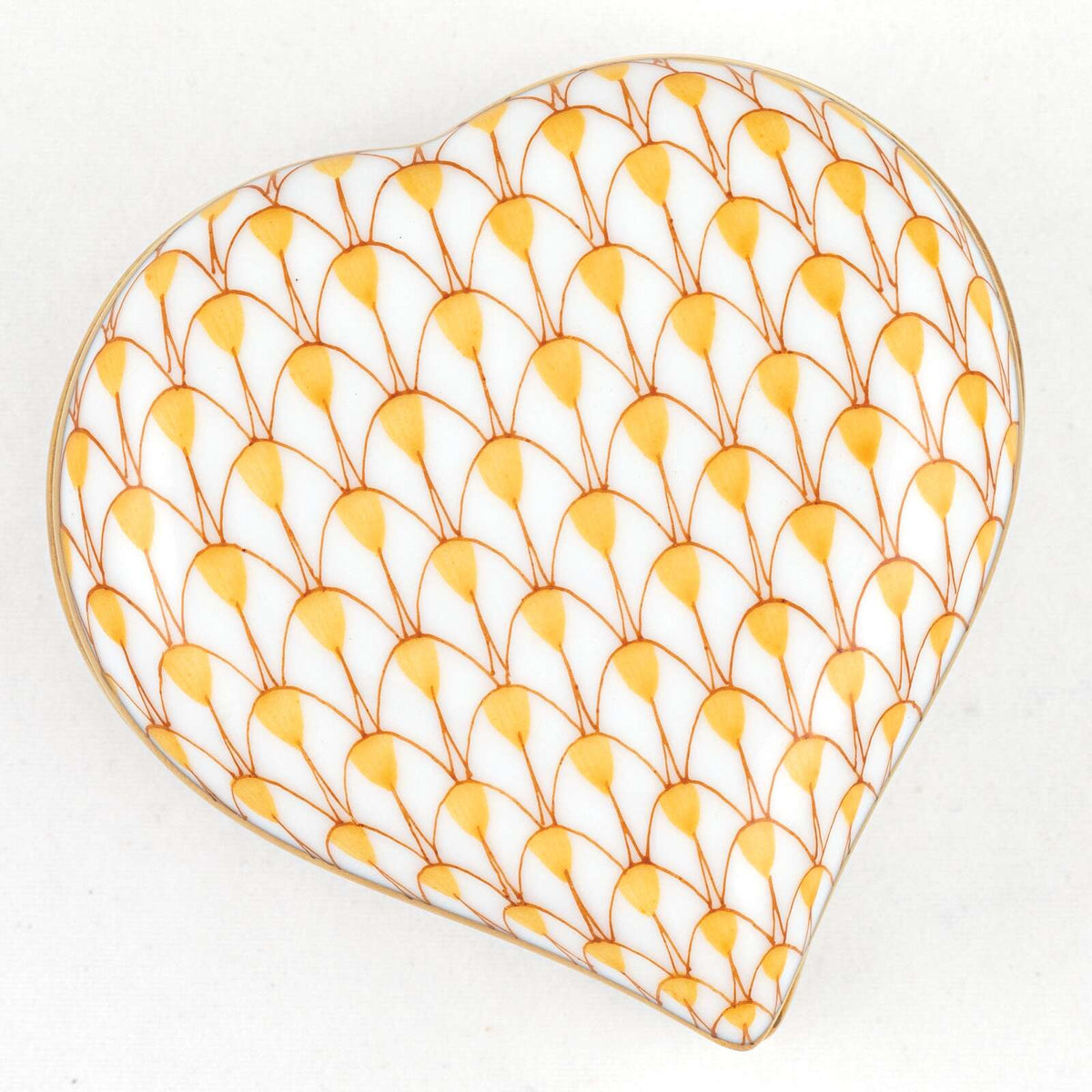 Herend Heart Box – Butterscotch, alternate view