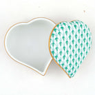 Herend Heart Box – Green, alternate view