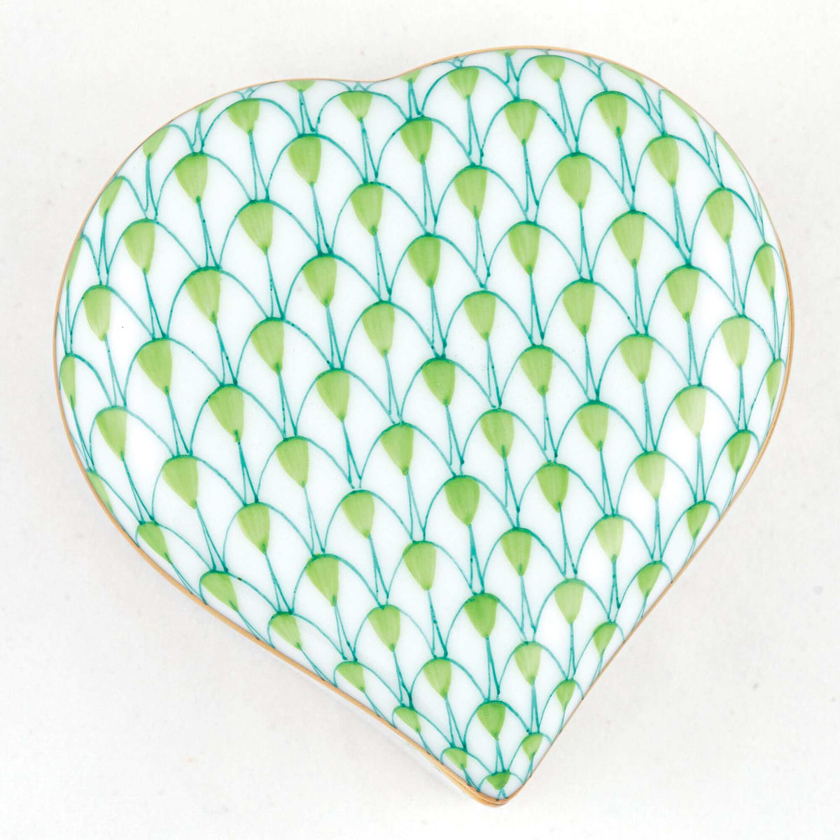 Herend Heart Box – Key Lime, alternate view