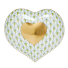 Herend Heart of Gold Figurine porcelain figurine painted in the Key Lime fishnet pattern