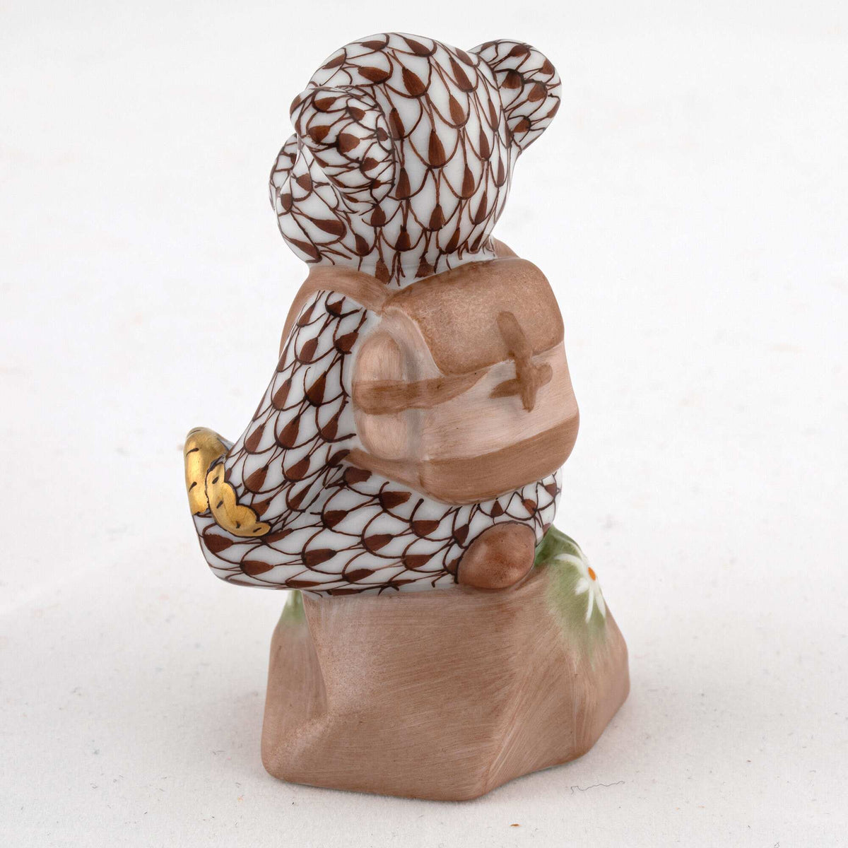 Herend Hiking Bear Figurine – Chocolate, alternate view