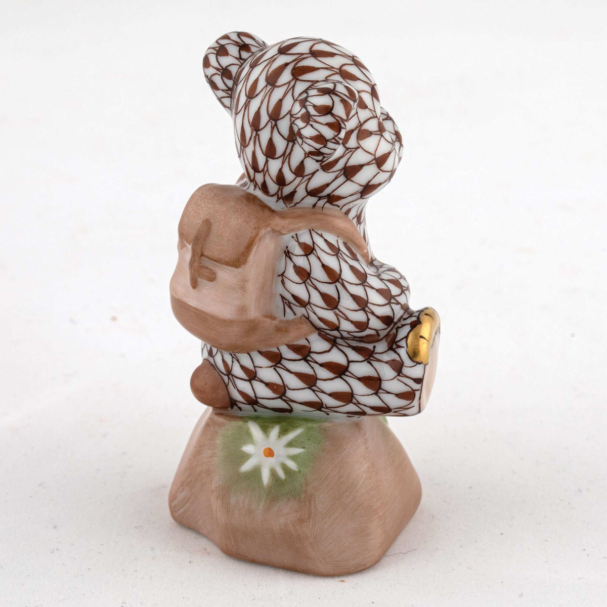 Herend Hiking Bear Figurine – Chocolate, alternate view