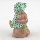 Herend Hiking Bear Figurine – Key Lime, alternate view