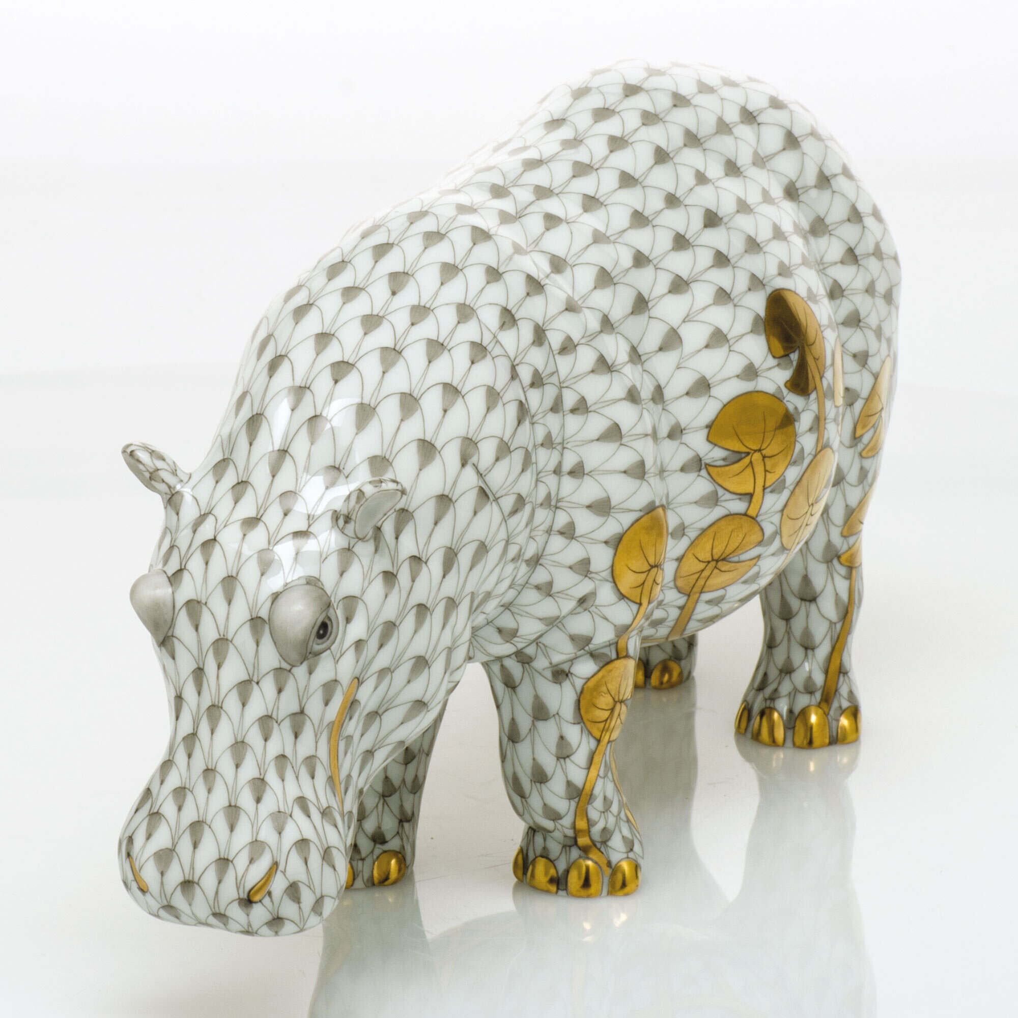 Herend Hippopotamus Figurine — additional view