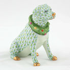 Herend Holiday Dog Figurine – Key Lime, alternate view