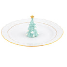 Hand-painted Herend Holiday Sweets Plate in fine porcelain, 4.25in H X 11in D, on a white background