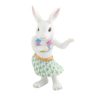 Hula Bunny Figurine in hand-painted Key Lime porcelain by Herend of Hungary