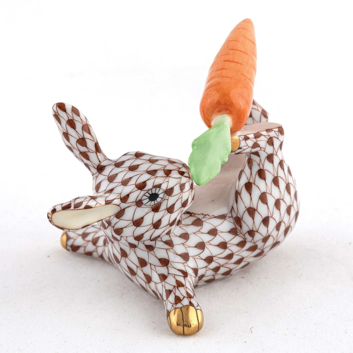 Herend Juggler Bunny Figurine – Chocolate, alternate view