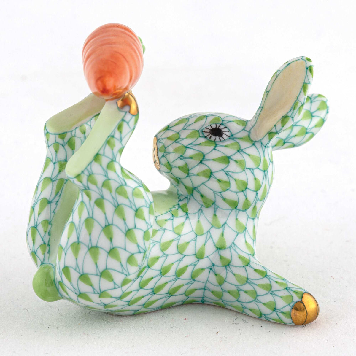 Herend Juggler Bunny Figurine – Key Lime, alternate view