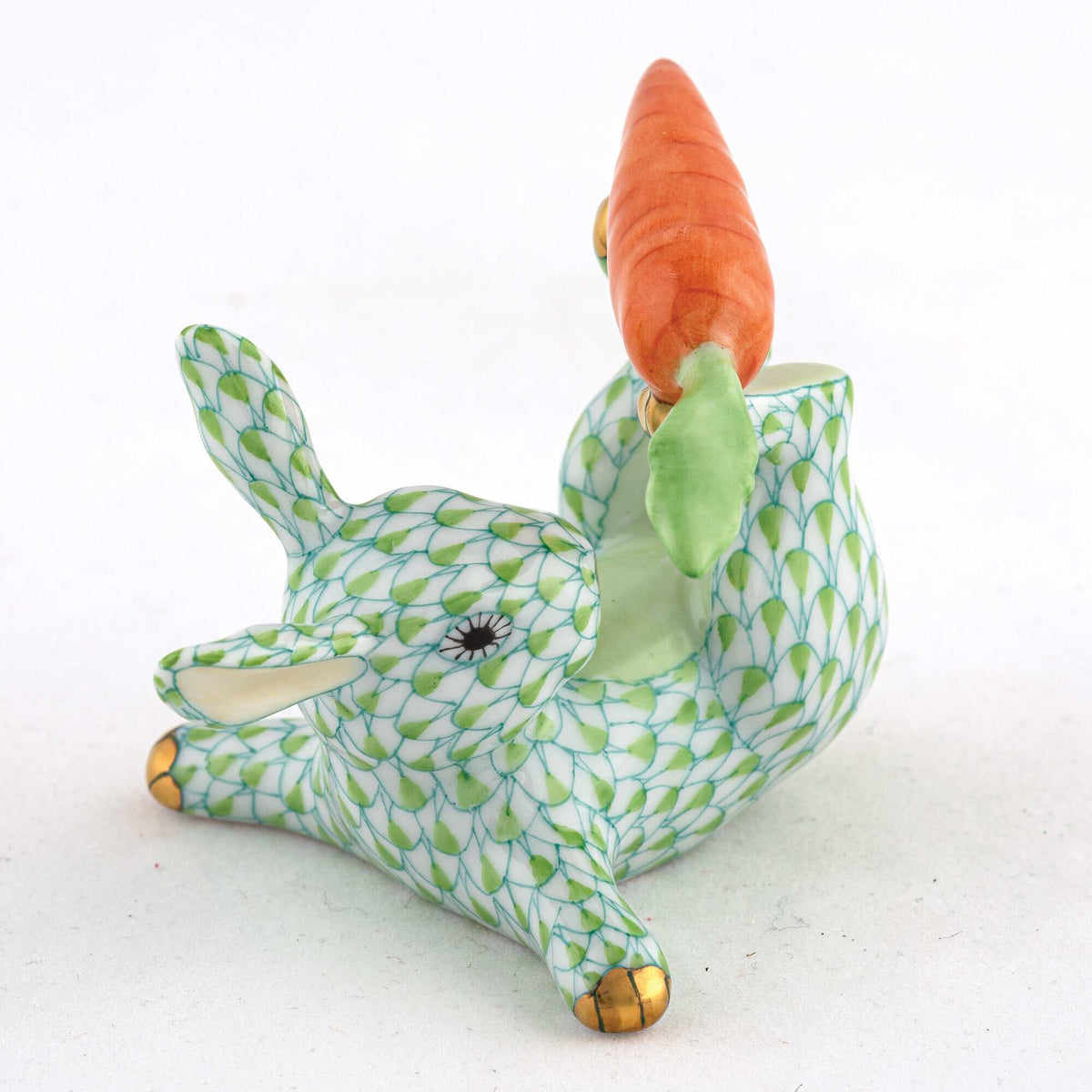 Herend Juggler Bunny Figurine – Key Lime, alternate view