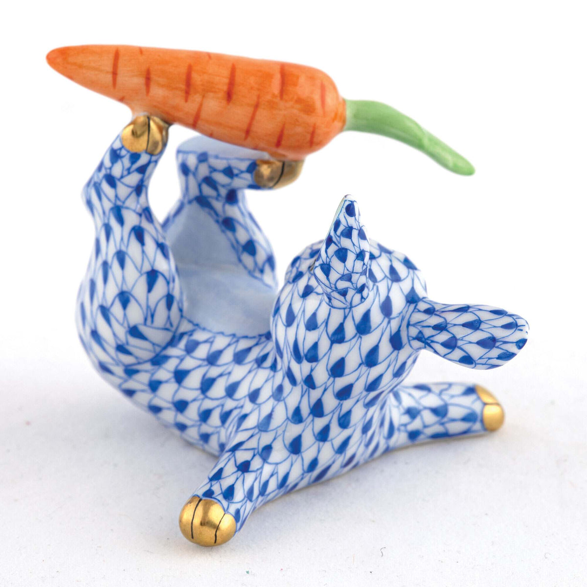 Herend Juggler Bunny Figurine – Sapphire, alternate view