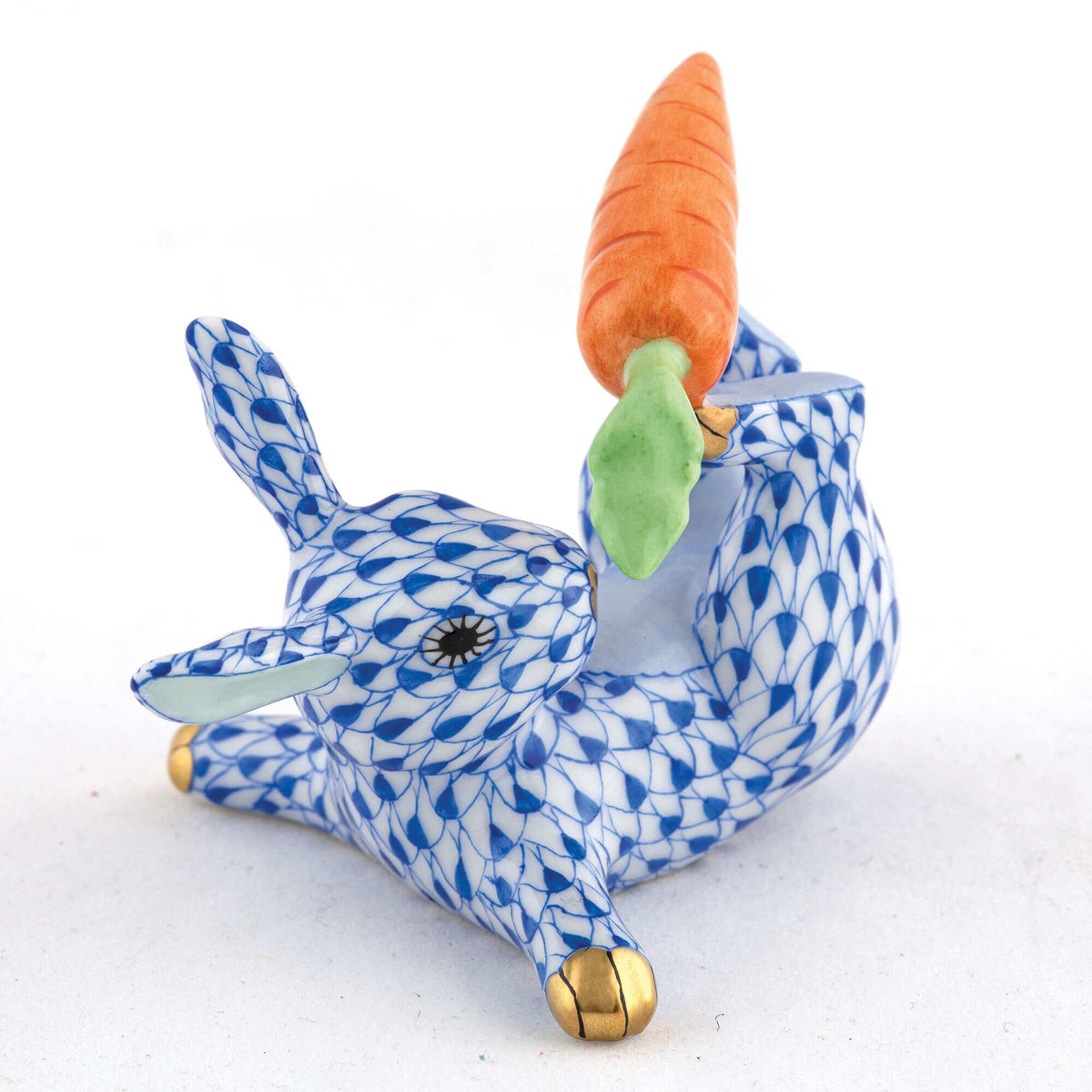 Herend Juggler Bunny Figurine – Sapphire, alternate view