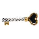 Herend Key To My Heart Figurine porcelain figurine painted in the Black fishnet pattern