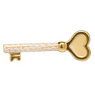 Butterscotch fishnet Key To My Heart Figurine figurine, hand-painted Herend porcelain with 24k gold accents