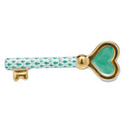 Key To My Heart Figurine in hand-painted Green porcelain by Herend of Hungary