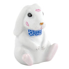 Hand-painted Herend Kisses Figurine in Sapphire fishnet porcelain on a white background