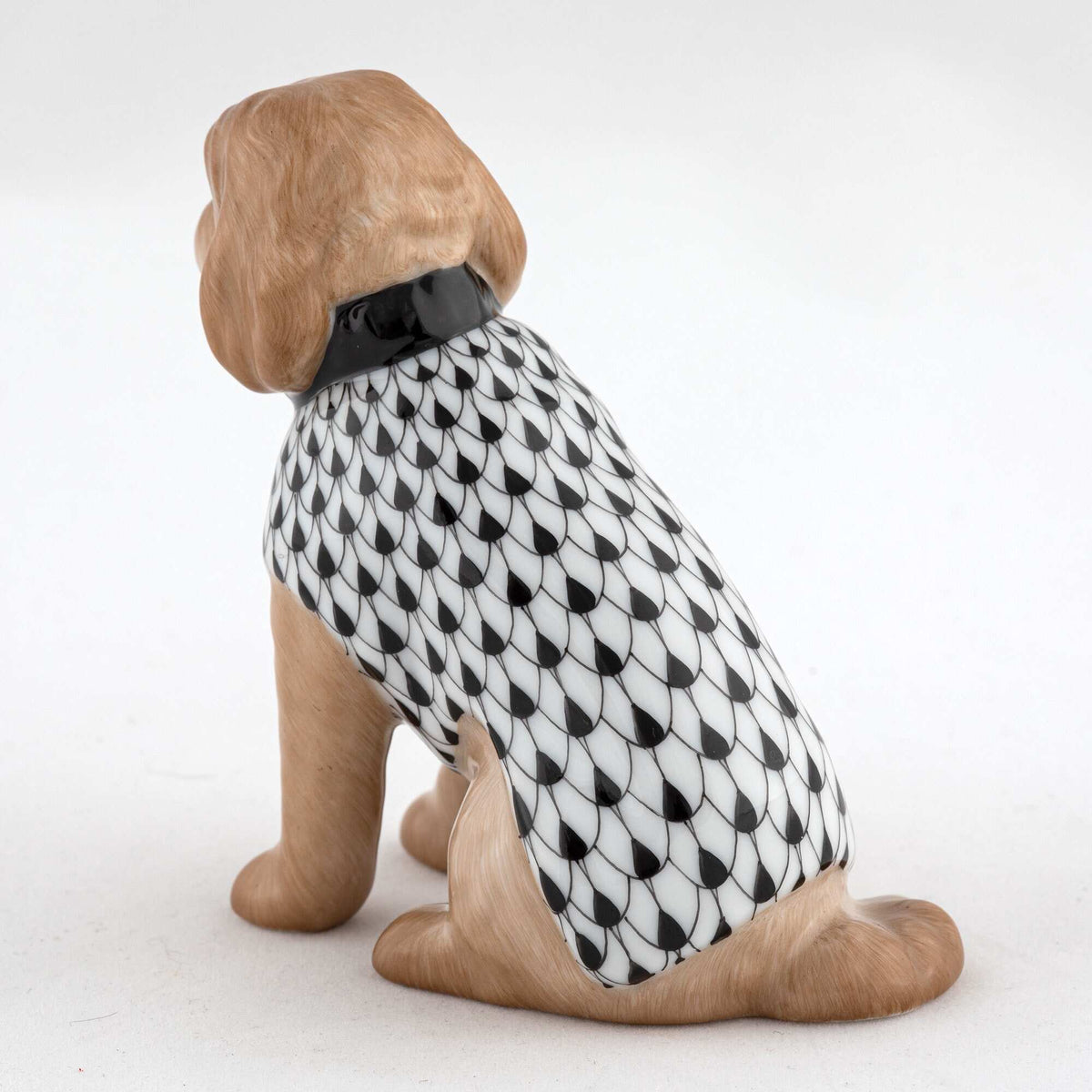 Herend Labradoodle Figurine – Black, alternate view