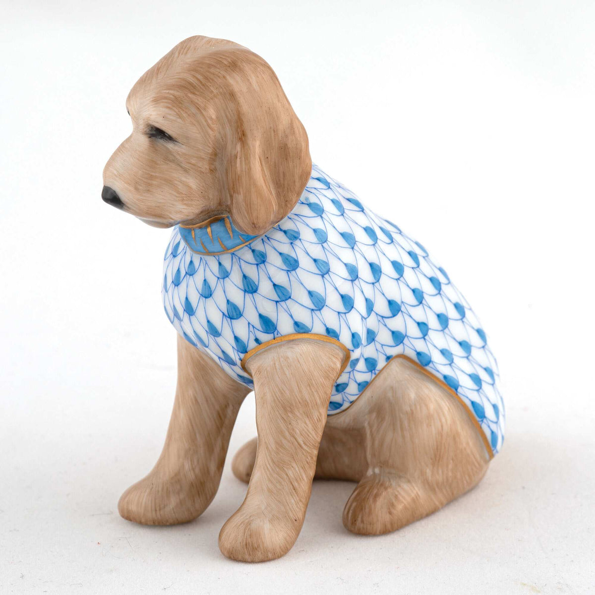 Herend Labradoodle Figurine – Blue, alternate view