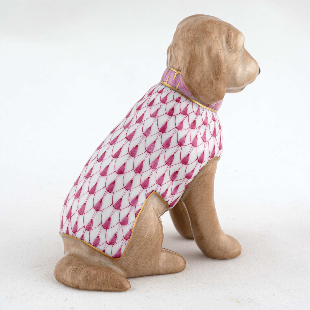 Herend Labradoodle Figurine – Raspberry, alternate view