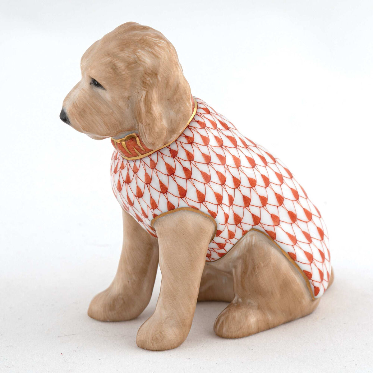 Herend Labradoodle Figurine – Rust, alternate view