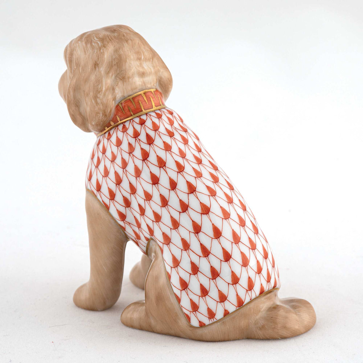 Herend Labradoodle Figurine – Rust, alternate view