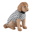 Herend Labradoodle Figurine porcelain figurine painted in the Black fishnet pattern