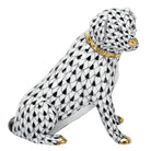 Labrador Retriever Figurine in hand-painted Black porcelain by Herend of Hungary