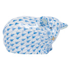 Herend Lamb Figurine porcelain figurine painted in the Blue fishnet pattern