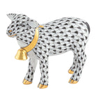 Lamb with Bell Figurine in hand-painted Black porcelain by Herend of Hungary