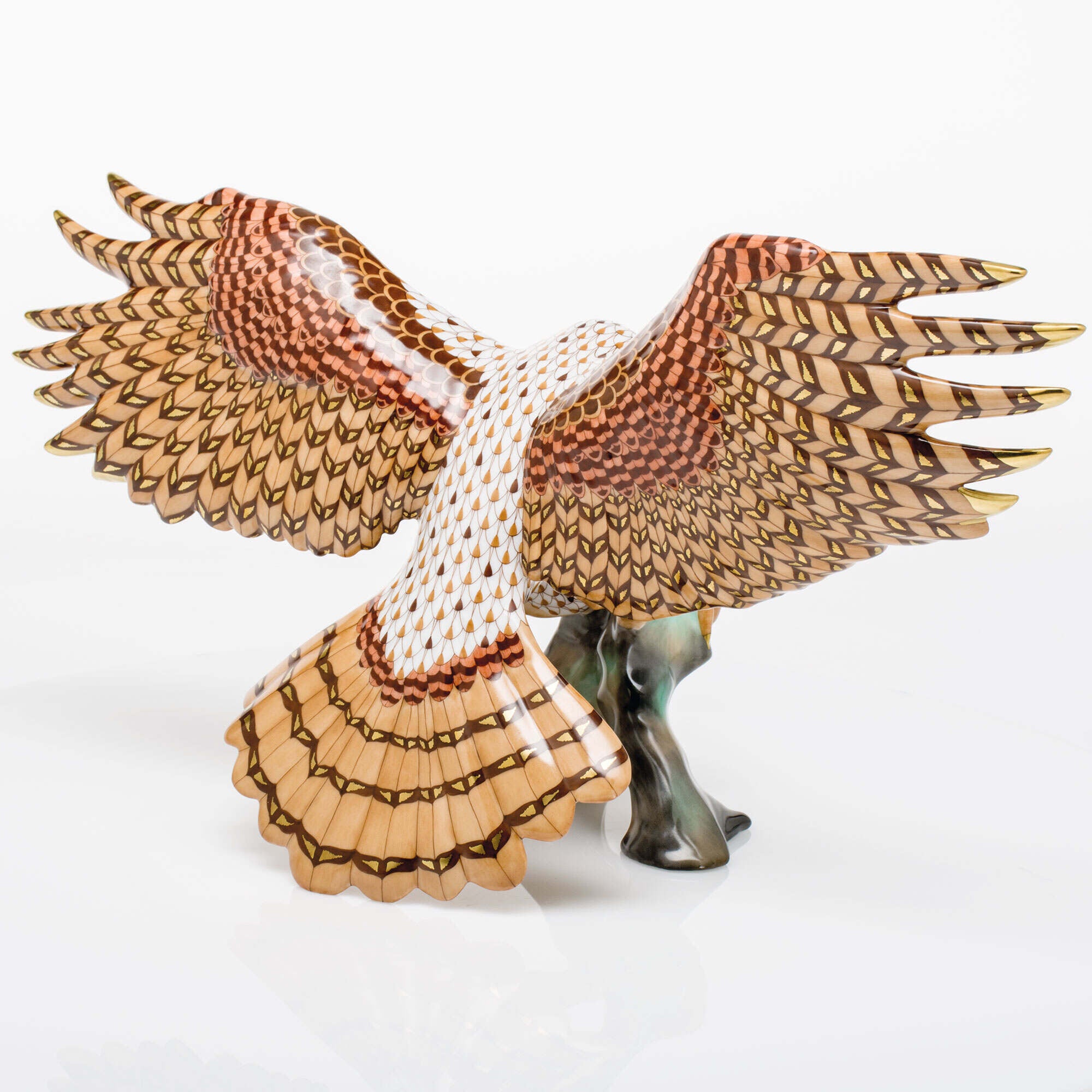 Herend Landing Hawk Figurine — additional view